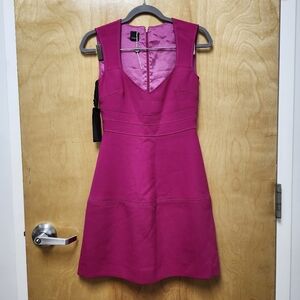 PINKO Panare dress Size 2 NWT Fuscia Pink Fit and Flare Mini